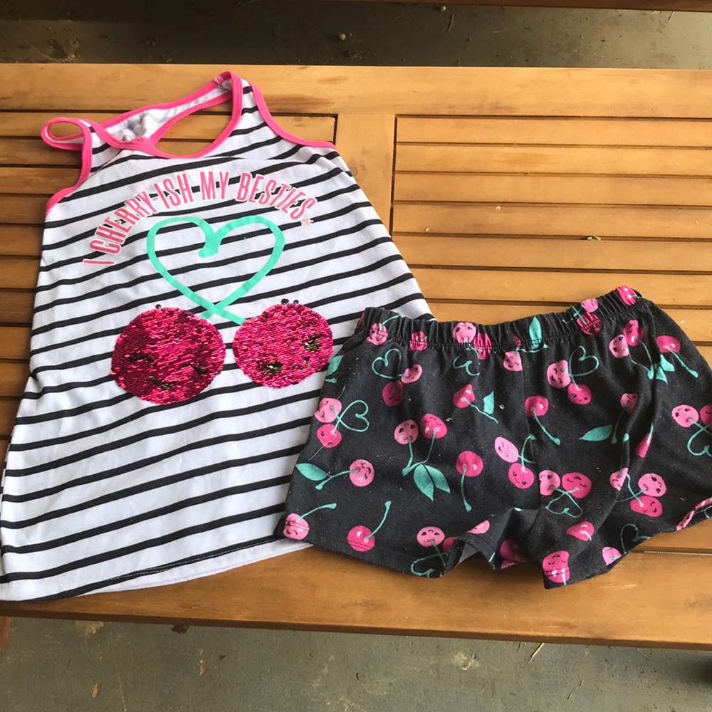 Girl’s Justice Flip Sequins Cherry Pajama Set